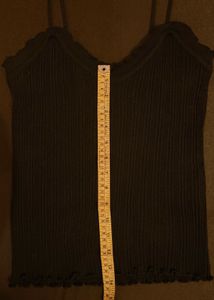 Black ribbed Tank Top