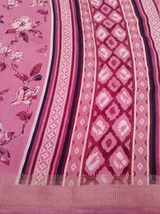 Floral Pink Saree with Awesome Blouse