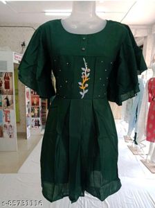 Green Short Rayon Tunic
