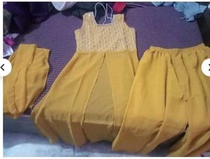 Golden Yellow Indian Kurta Palazzo Set