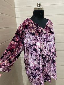 Catherines 0X Velvet Floral 3/4 Sleeves