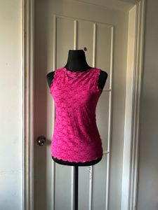 Pink Lace Tank Top