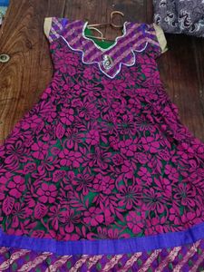 Girls' Floral Print Dress