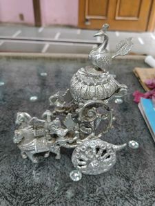 Mahabharat Rath Silver Showpiece