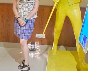 Purple Checkered Mini Skirt