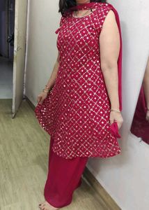 Mirror Work Plazzo Kurta Set