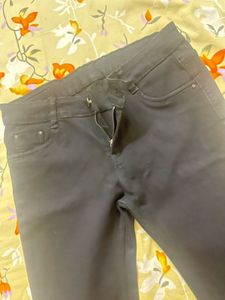 Black Stretchable Denim For Girls