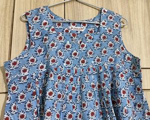 Kanaash Blue Top With Motifs