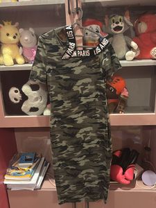 Camo Print Bodycon Midi Dress
