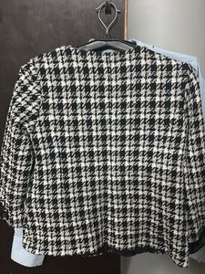 Houndstooth Cropped Jacket