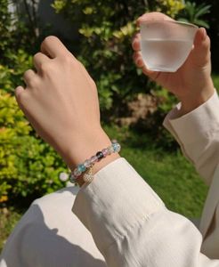 Pastel Bead Bracelet with Charm( pack of 2)