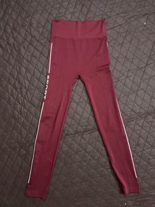 Burgundy 'Sport' Leggings
