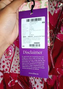 Libas Dark Red Anarkali Kurta Set