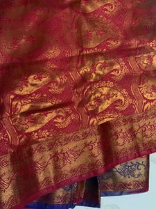 Red Border With Violet Apoorva Pattu Saree