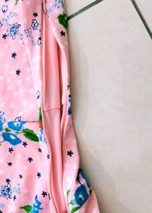 Pink Floral Fit &amp; Flare Dress