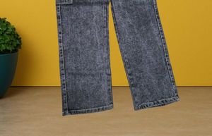 🤑L@38 Size-26 Black Cargo Jeans