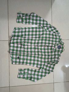 Green Plaid Long Sleeve Shirt