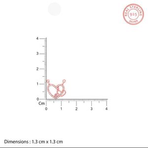 GIVA 925 REAL SILVER heart Necklace (Rose Gold)