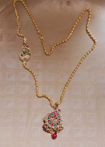 Gold Plated Chain And Earring