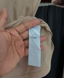 Authentic CELINE Paris Logo Tee  For Women