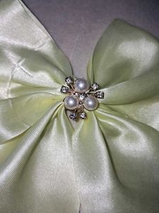 Vintage Satin Bow Hair Clip