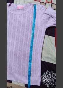 Lavender Cable Knit Sweater