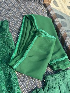 Green Chikankari Suit