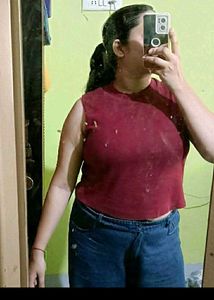 Red Sleeveless Top
