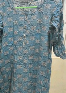 Blue Printed Kurta