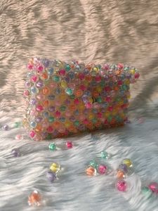 Beaded Initial Keychain