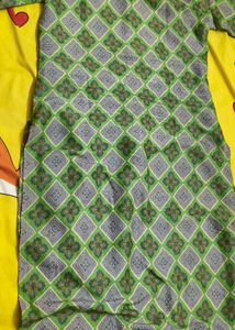 Boat Neck Green Kurta