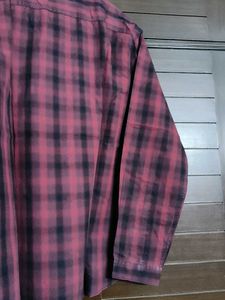 Van Heusen Men Red Checked Flannel Shirt