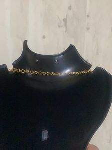 Hand Made One Gram Gold Jwellary Necklace.18 Inches.wholesale Price.never Seen Again In This Price