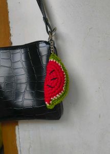 CROCHET WATERMELON KEY CHAIN