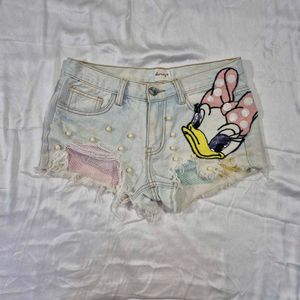 Micro Mini Shorts Denim /Disney/Mickey Mouse