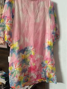 Floral Print Pink Dress