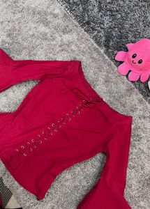 Red Corset Style Top