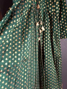 Green &amp; Gold Indian Dress