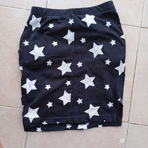 Kids Star Print Mini Fitted Pencil Skirt