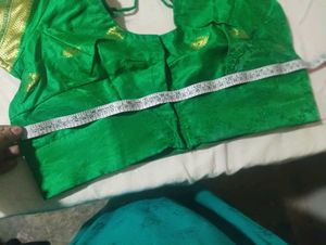 Green Paisley Saree &amp; Blouse Set