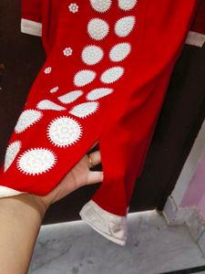 Beautiful RED WOOLEN KURTA 🥳💕