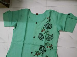 Green Colour A- Line Kurta