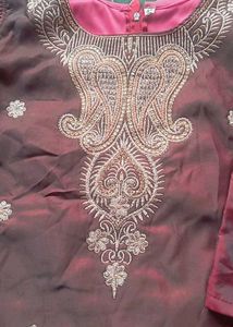 Elegant Brown &amp; Beige Salwar Kameez
