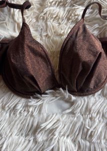 Sparkly Bronze Bikini Top