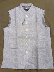 L - Light Blue Nehru Jacket