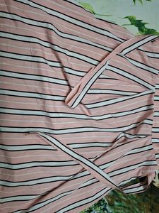 Striped Pink Casual Dress