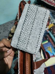 Stylish Grey Striped Tote Bag