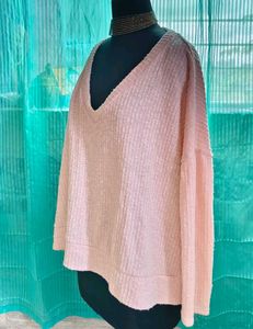 BOGO 🎁 Buy One Get 1🎁Peach V-Neck Pullover Top