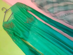 Green Anarkali Suit Set