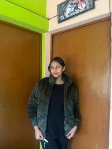 Cozy Olive Green Faux Fur Jacket